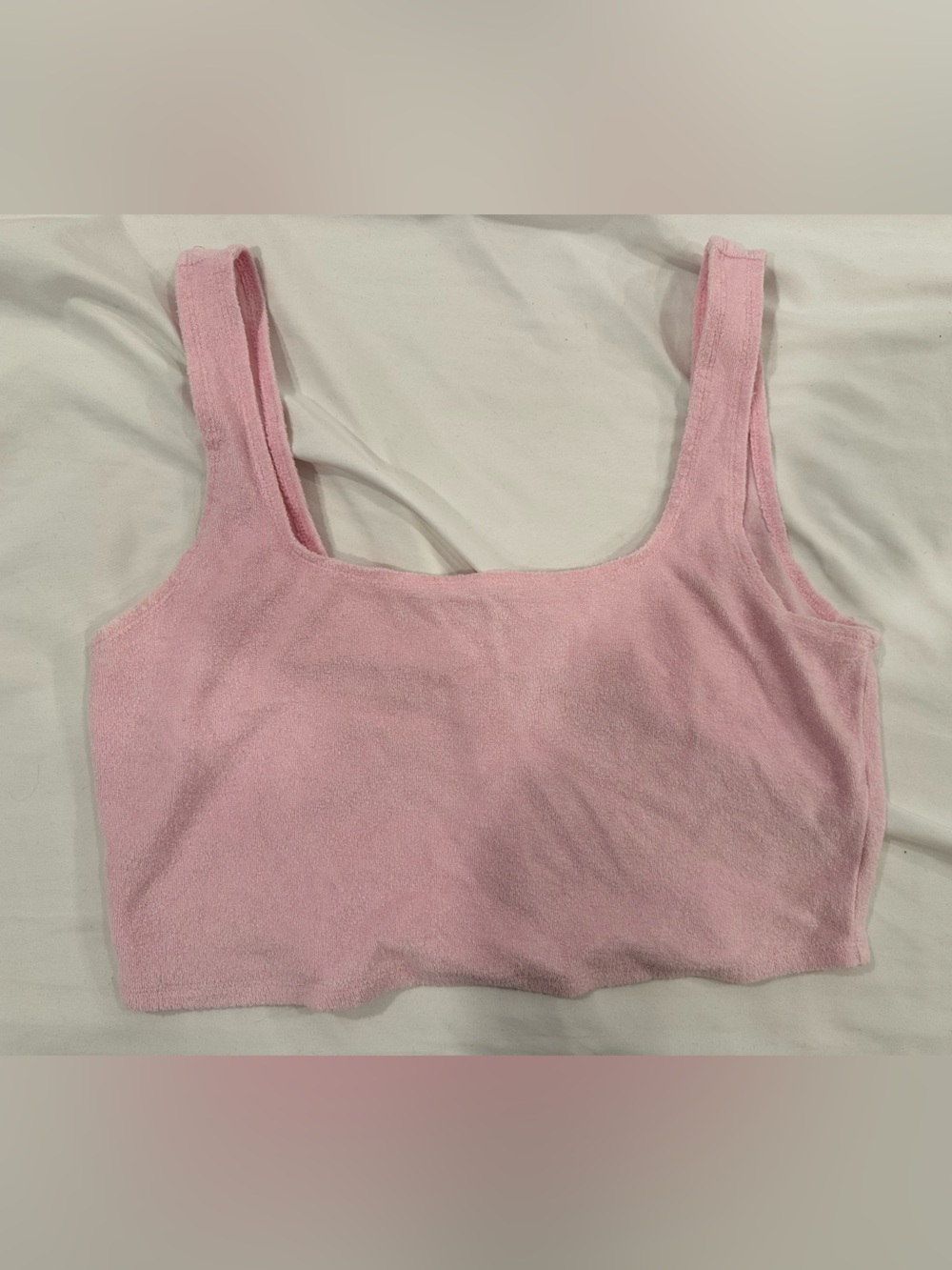 Reformation Pink Terry Crop Tank
